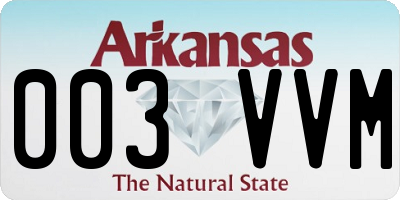 AR license plate 003VVM