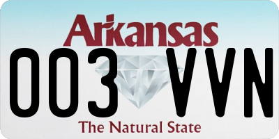 AR license plate 003VVN