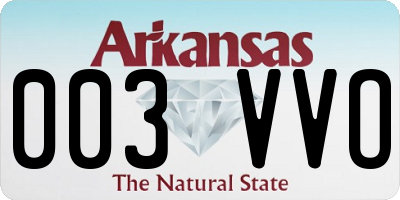 AR license plate 003VVO