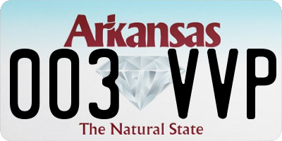 AR license plate 003VVP