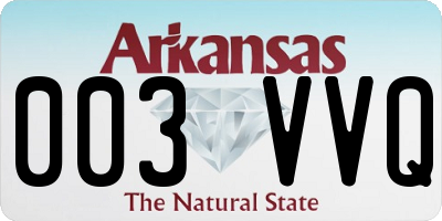AR license plate 003VVQ