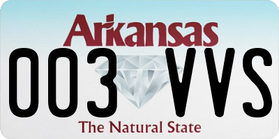 AR license plate 003VVS