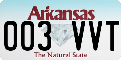 AR license plate 003VVT