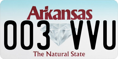 AR license plate 003VVU