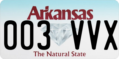 AR license plate 003VVX