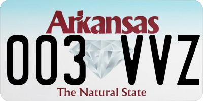AR license plate 003VVZ