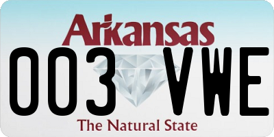 AR license plate 003VWE