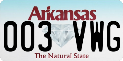 AR license plate 003VWG