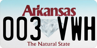 AR license plate 003VWH