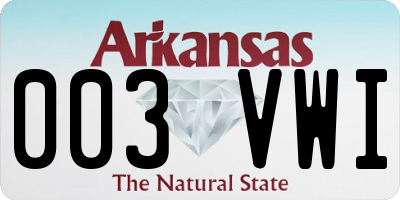 AR license plate 003VWI