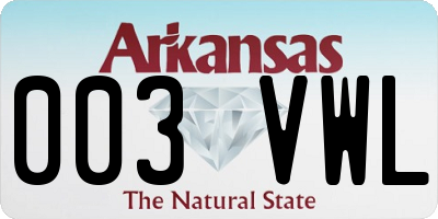 AR license plate 003VWL