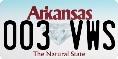 AR license plate 003VWS