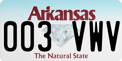 AR license plate 003VWV
