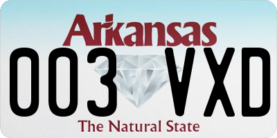 AR license plate 003VXD