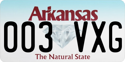 AR license plate 003VXG