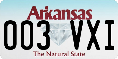 AR license plate 003VXI