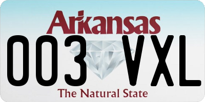 AR license plate 003VXL