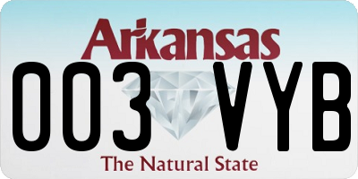 AR license plate 003VYB