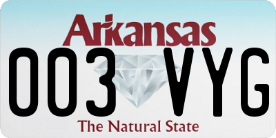 AR license plate 003VYG