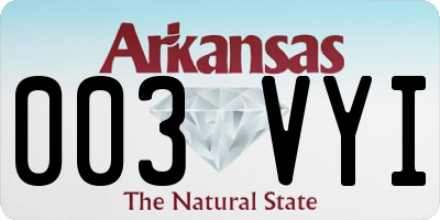 AR license plate 003VYI