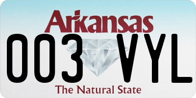 AR license plate 003VYL
