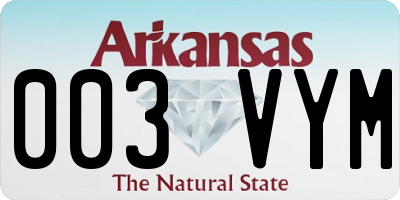 AR license plate 003VYM