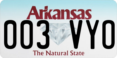 AR license plate 003VYO