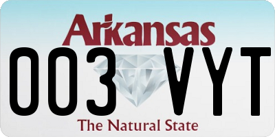 AR license plate 003VYT
