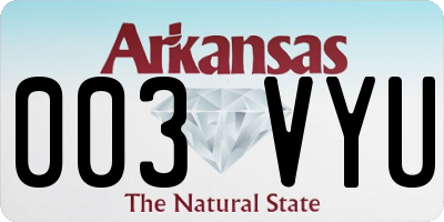 AR license plate 003VYU