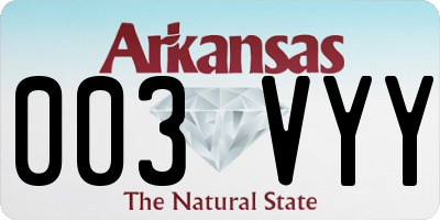 AR license plate 003VYY