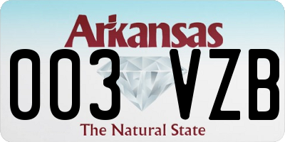 AR license plate 003VZB