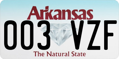 AR license plate 003VZF