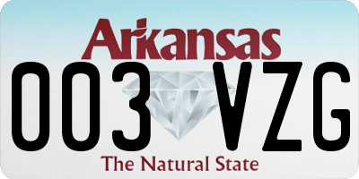 AR license plate 003VZG
