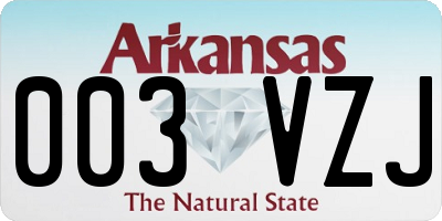 AR license plate 003VZJ