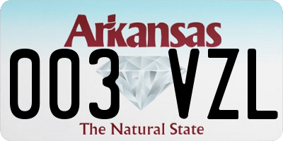 AR license plate 003VZL
