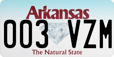 AR license plate 003VZM