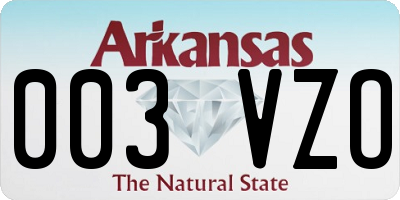 AR license plate 003VZO