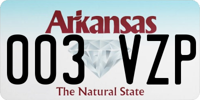 AR license plate 003VZP