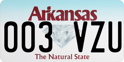 AR license plate 003VZU