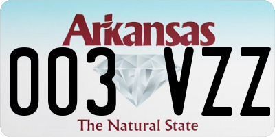 AR license plate 003VZZ