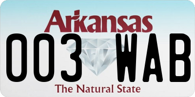 AR license plate 003WAB