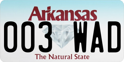 AR license plate 003WAD