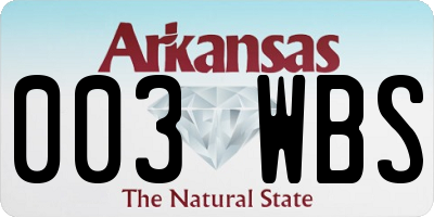 AR license plate 003WBS