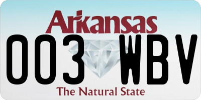 AR license plate 003WBV