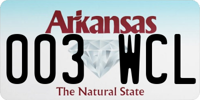 AR license plate 003WCL
