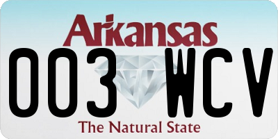 AR license plate 003WCV