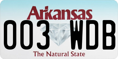 AR license plate 003WDB