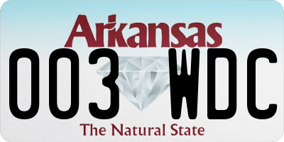 AR license plate 003WDC