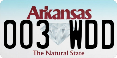 AR license plate 003WDD
