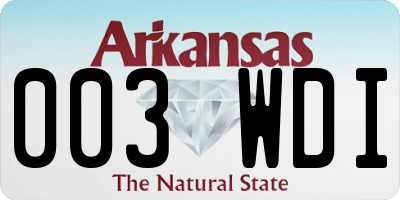 AR license plate 003WDI